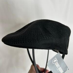 Stacy Adams black paperboy hat L/XL woven
